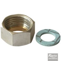 Picture: 1/2"  Nut for DN10 economic pipe with gasket - nickel-plated brass